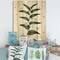 Designart - Vintage Plant With Little White Flowers - Farmhouse Print on Natural Pine Wood